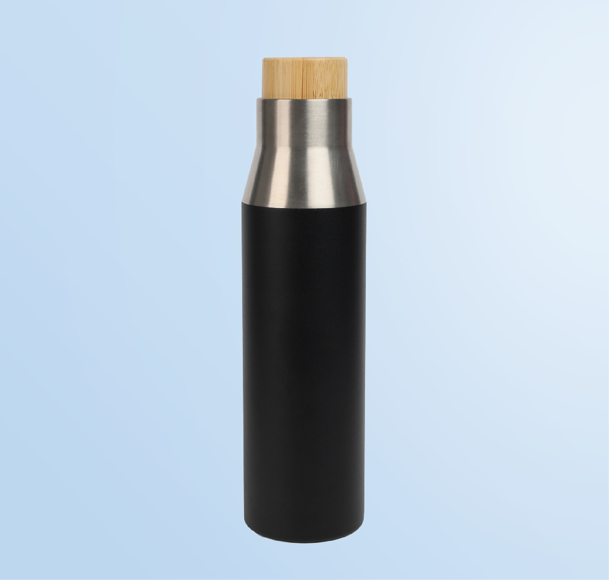 Vacuum Bottle with Bamboo Lid