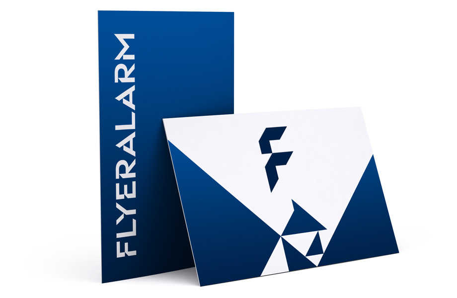 Business cards with lamination with partial UV varnish