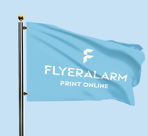 Hoisting flags for poles without side arm