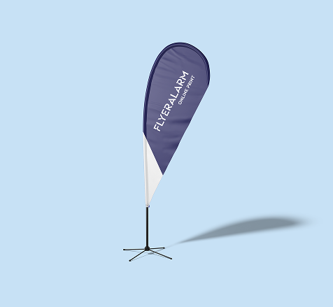 Teardrop flag, mechanism and print