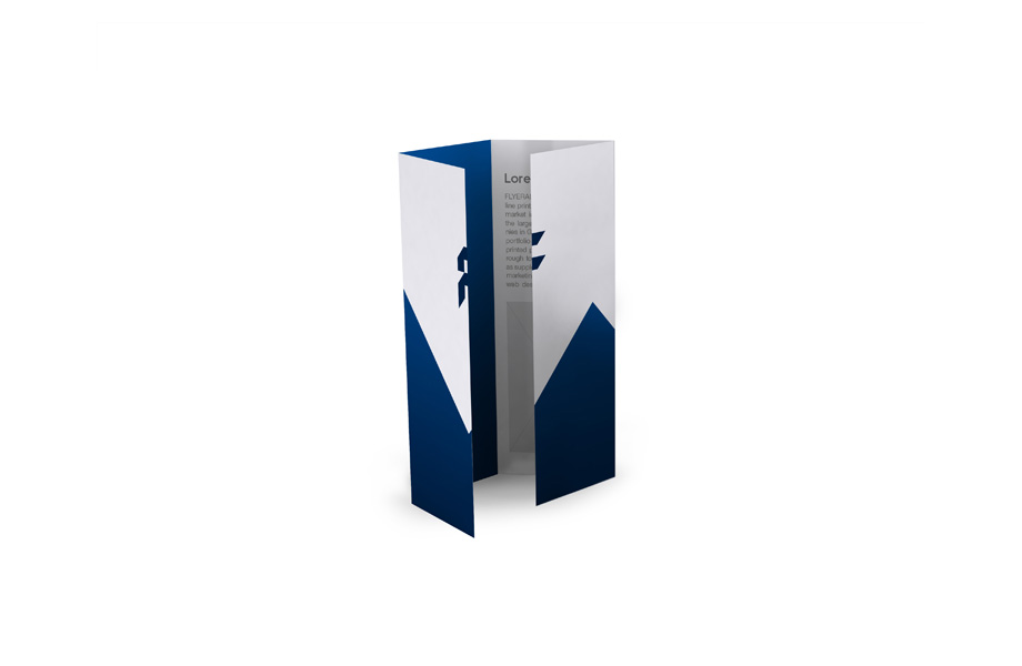 Folded leaflets, closed gate fold