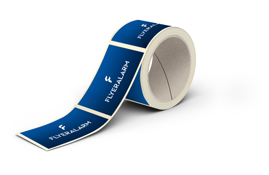 Labels on a roll, rectangle