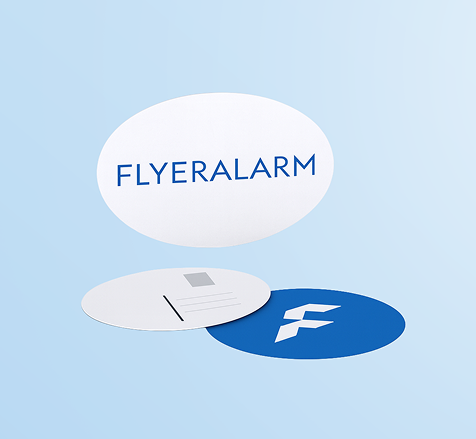 Postcards, round/oval