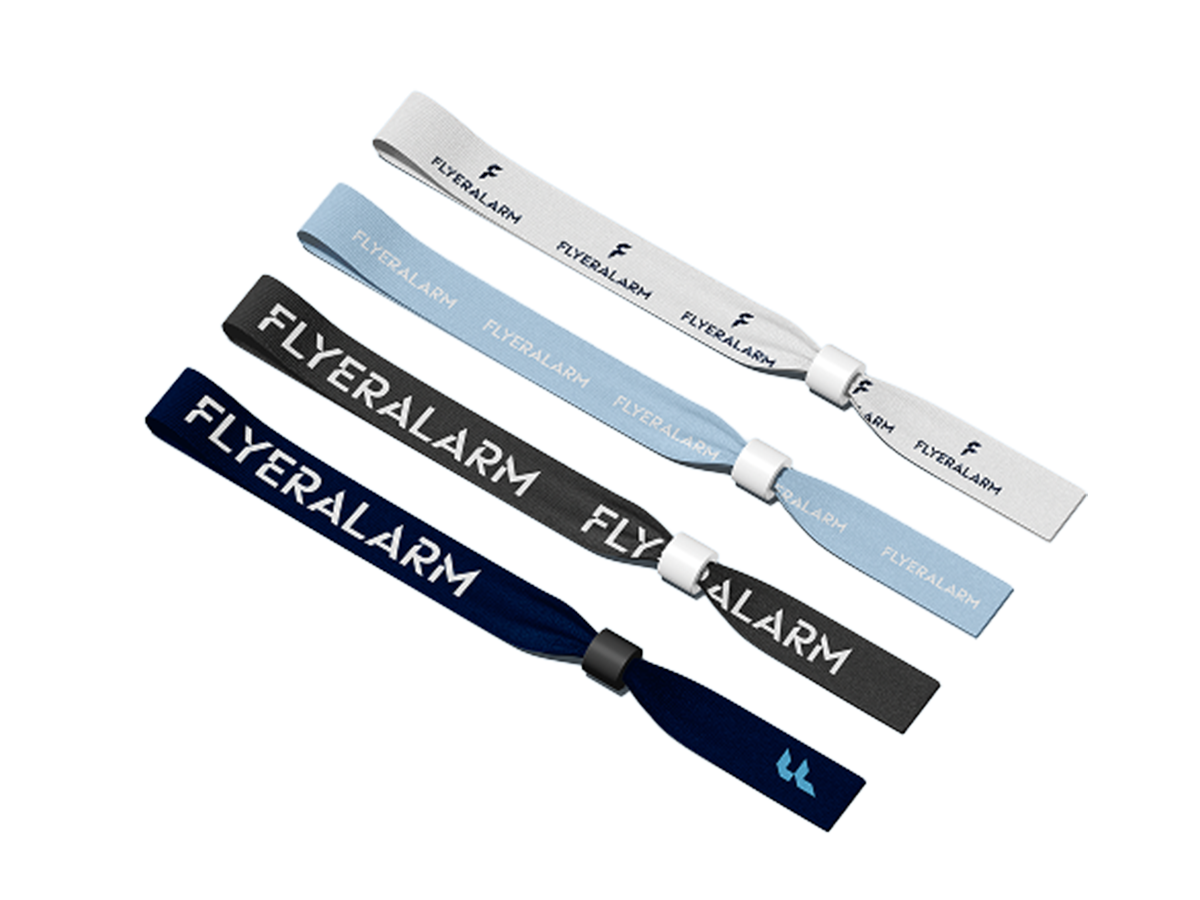 Fabric wrist bands, printed